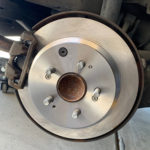 Final shot of the new right rear rotor and pads.